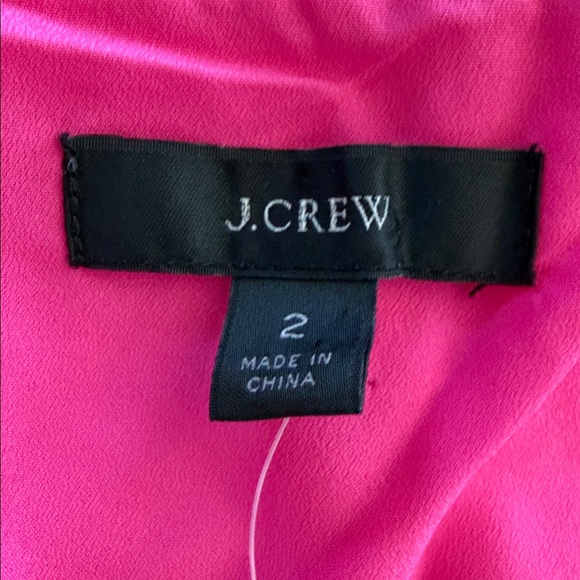 J. Crew Dress Size 2 Ruffle V Neck Mini Dress Pink White Floral Flirty Girly - Picture 4 of 11